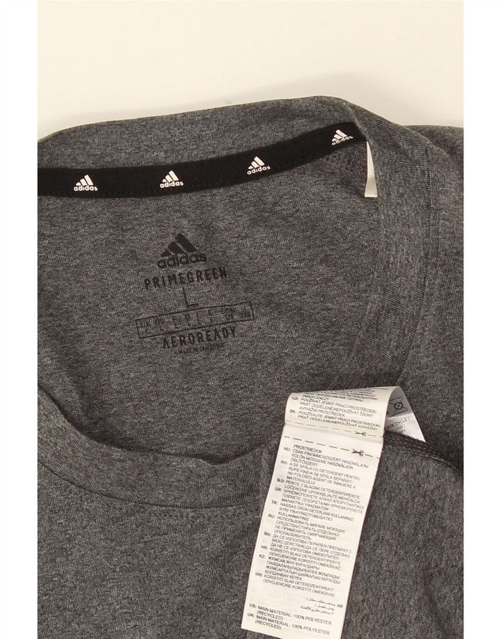 Męski T-shirt ADIDAS Aeroready, duży, szary, poliester