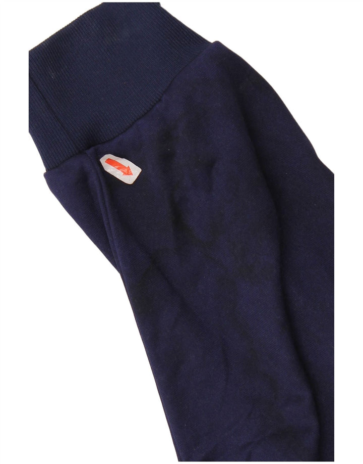 Męska kurtka dresowa Asics z grafiką, średnia, granatowa, sportowa z blokami kolorów