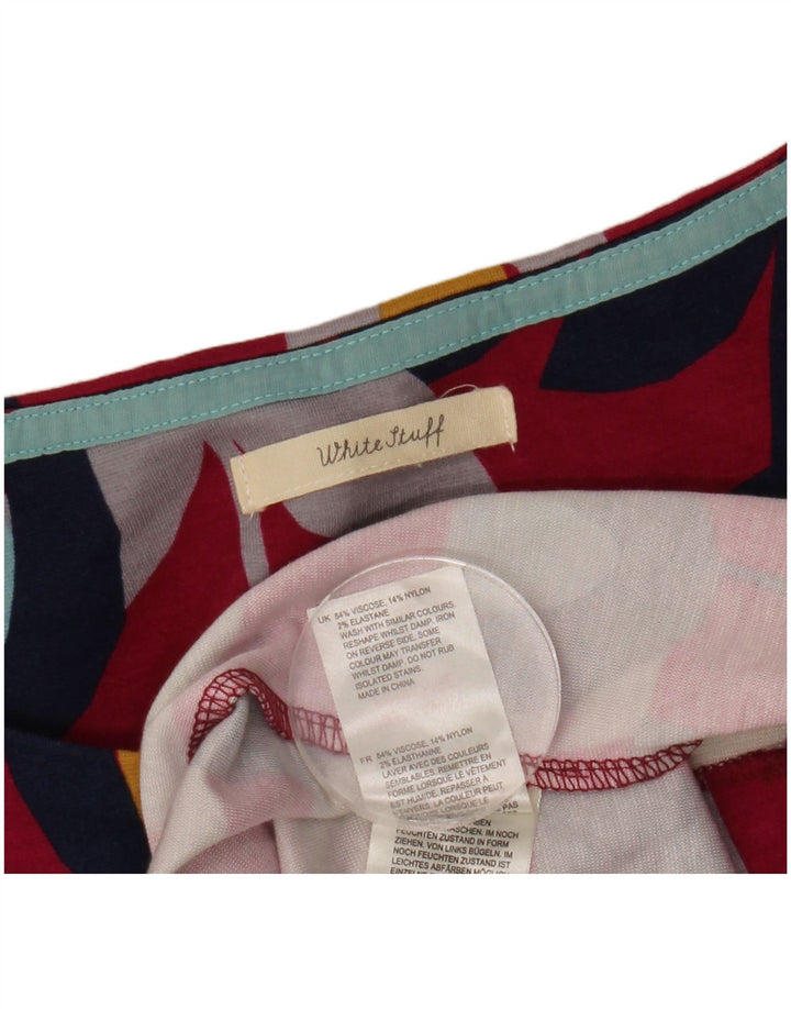 WHITE STUFF Damska sukienka płaszczowa z rękawem 3/4 UK 12 Średnioróżowy w kwiaty