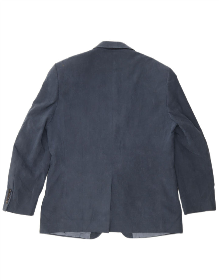 Marks & Spencer Męska marynarka zapinana na 2 guziki, UK 38, średni niebieski poliester