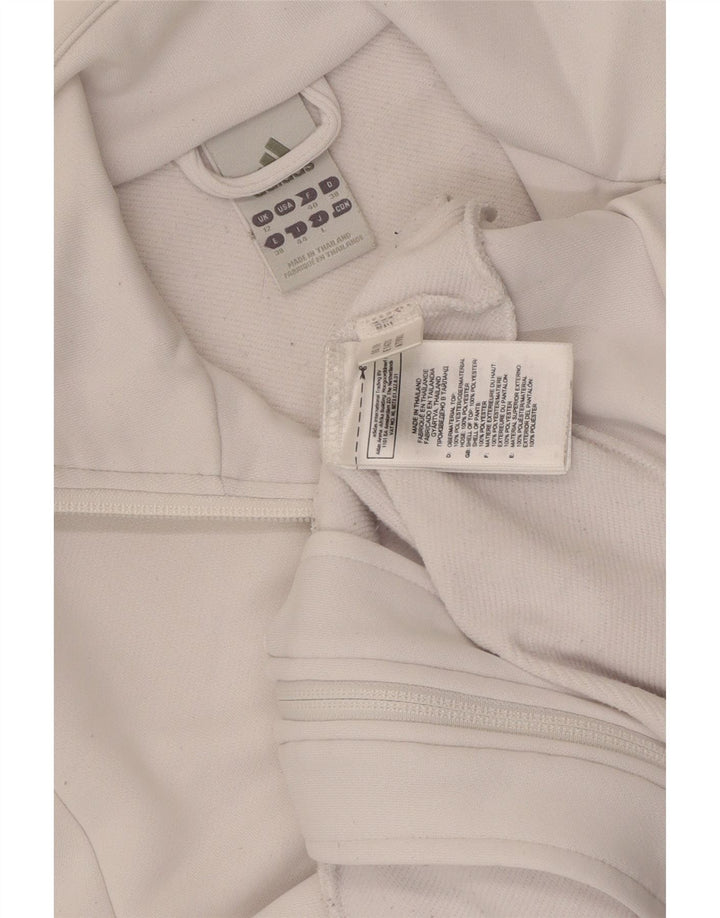 Damska bluza dresowa Adidas UK 12 Średni biały poliester