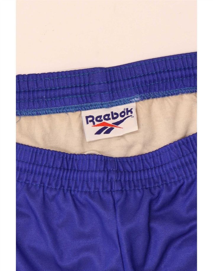 Męskie spodenki sportowe Reebok, duże, niebieskie, z blokami kolorów