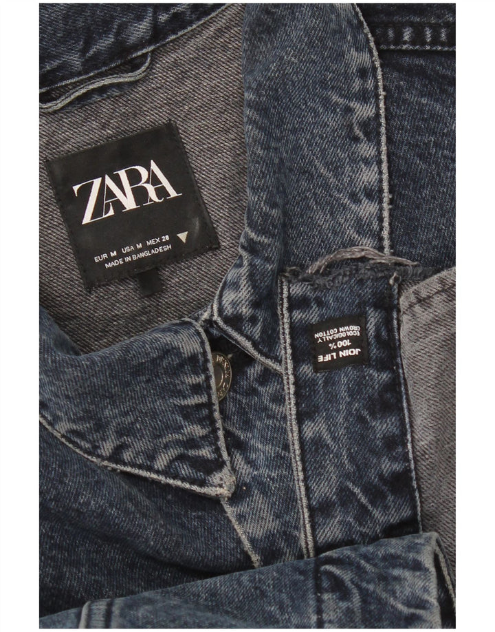 Damska kurtka dżinsowa Zara Crop Oversize UK 14, średnia, granatowa, bawełniana
