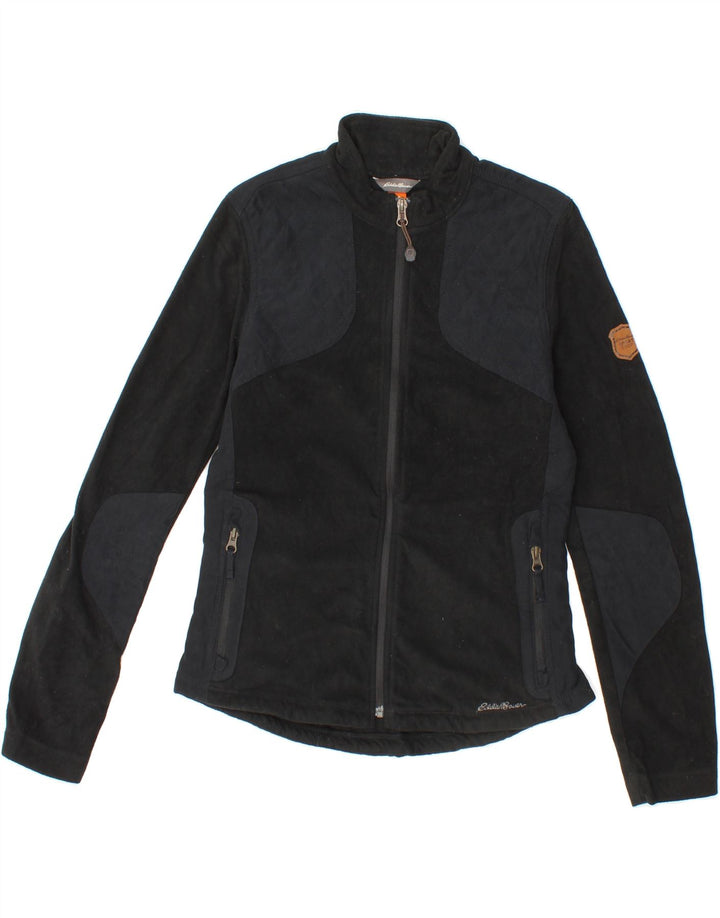 EDDIE BAUER Womens Fleece Jacket UK 6 XS Black Polyester Vintage Eddie Bauer and Second-Hand Eddie Bauer from Messina Hembry 