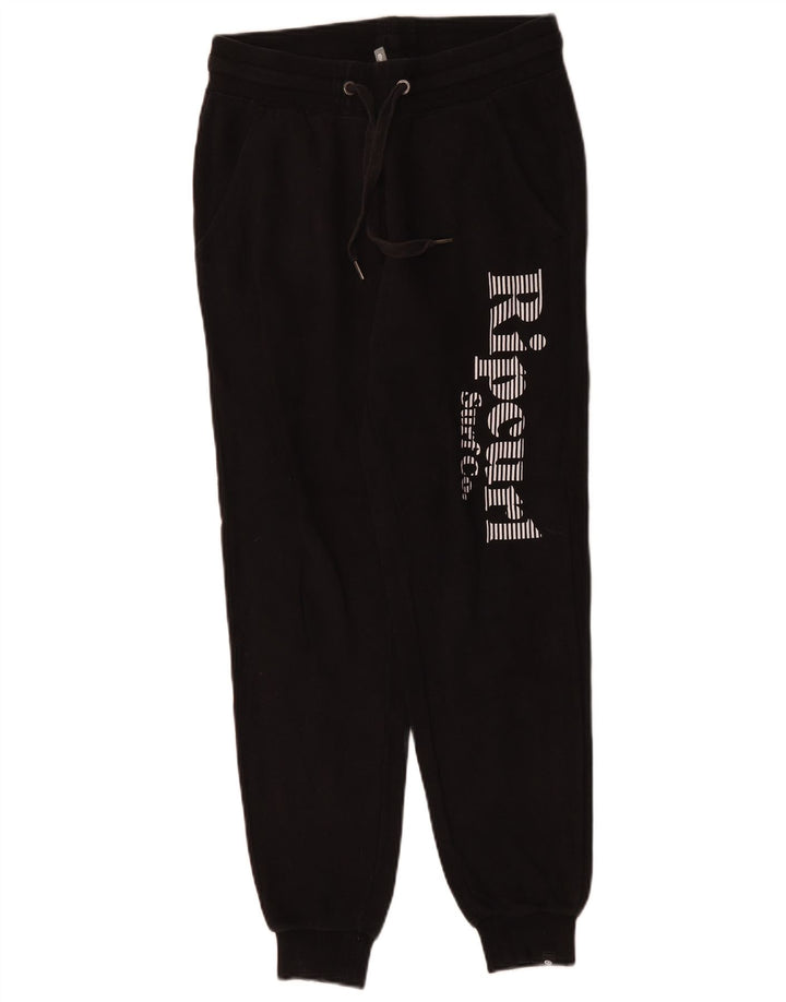 Damskie spodnie dresowe RIP CURL Graphic Joggers UK 8 Small, czarne, bawełniane