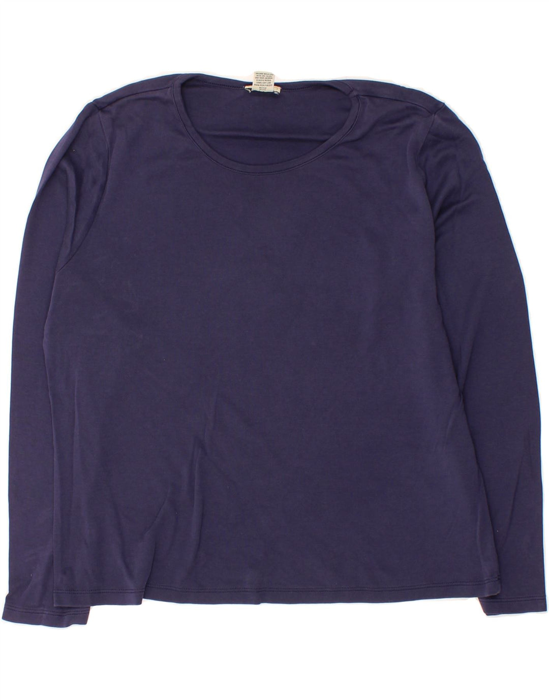 L.L.BEAN Womens Top Long Sleeve UK 16 Large Navy Blue Cotton Vintage L.L.Bean and Second-Hand L.L.Bean from Messina Hembry 