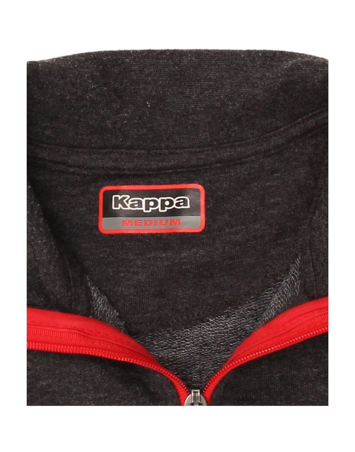 KAPPA Womens Tracksuit Top Jacket UK 14 Medium Grey Cotton
