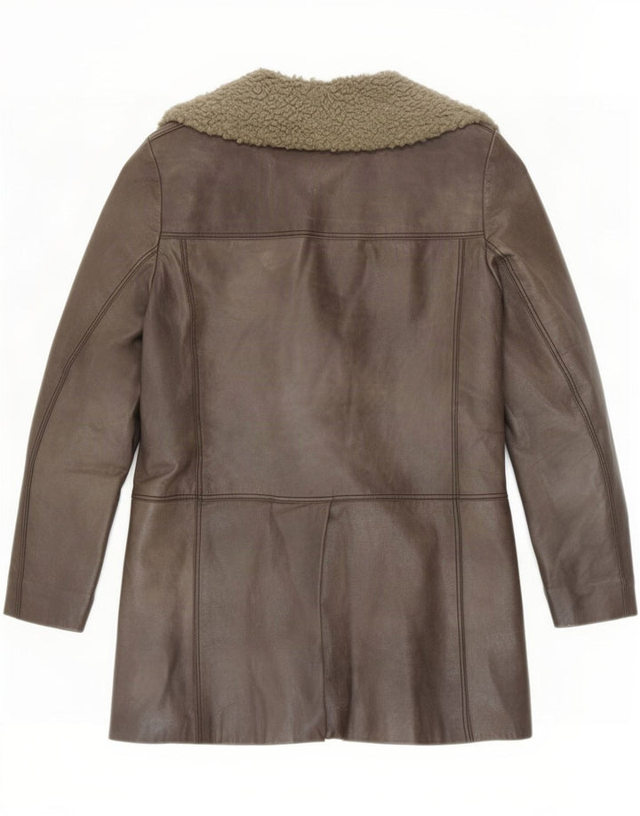 Vintage damska kurtka Shearling UK 10 Small Grey