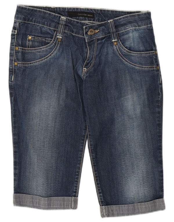 Damskie spodenki jeansowe CALVIN KLEIN W28 Średni granat, bawełna
