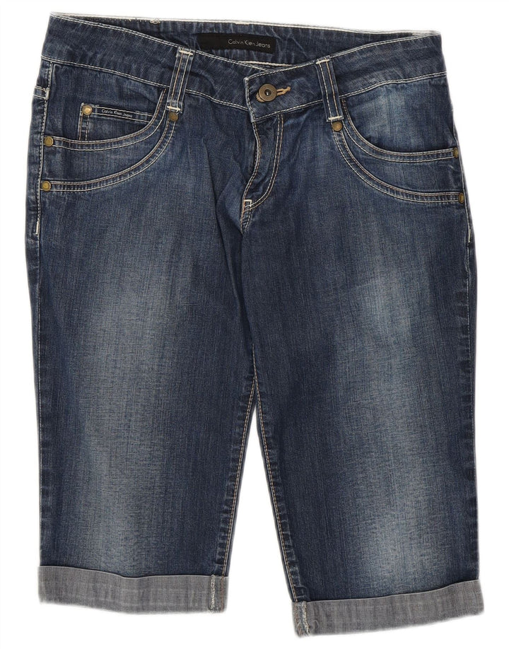 Damskie spodenki jeansowe CALVIN KLEIN W28 Średni granat, bawełna