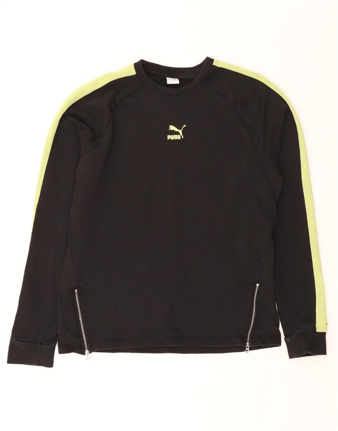 Damska bluza Puma Jumper UK 14 Średnia czarna bawełna z blokami kolorów