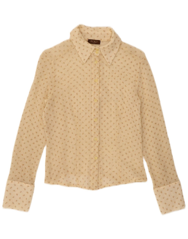 Damska bluzka koszulowa Ecko Unlimited UK 10 Small Beige Spotted