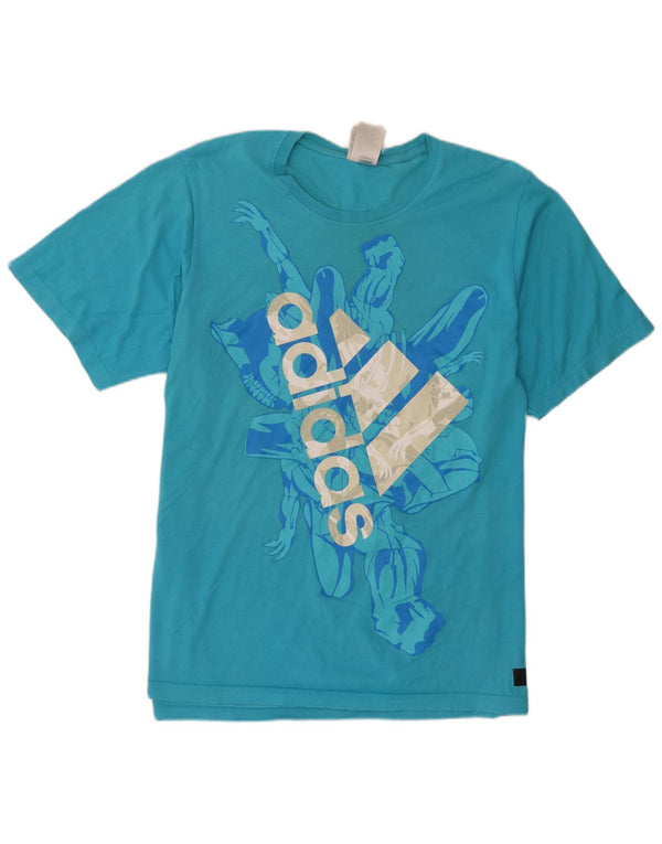 Adidas Męska koszulka graficzna Top XL Niebieska bawełna