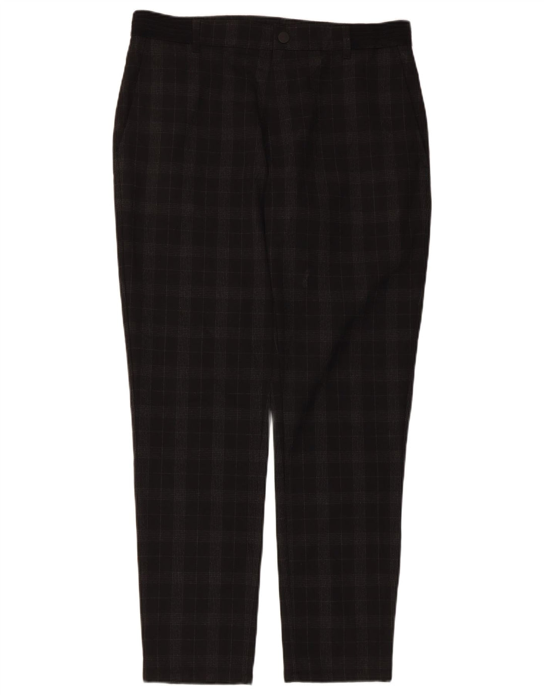 Męskie zwężane spodnie chino Zara, średnie W31 L28, czarna kratka