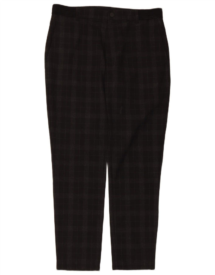Męskie zwężane spodnie chino Zara, średnie W31 L28, czarna kratka