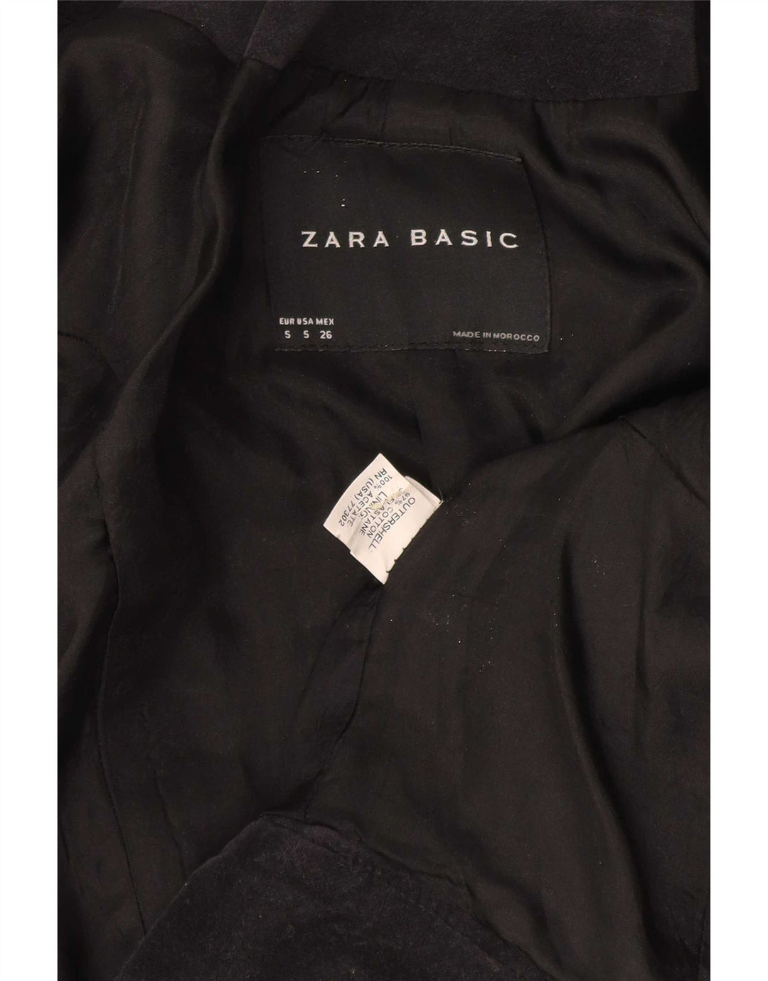 Bolerko damskie Zara UK 8, małe, czarne, bawełniane z blokami kolorów