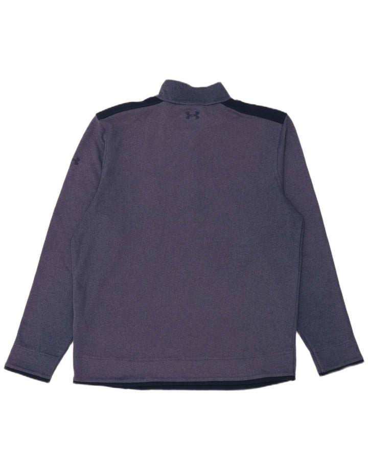 Męski dres Under Armour z zamkiem błyskawicznym, bluzą XL, granatowym poliestrem
