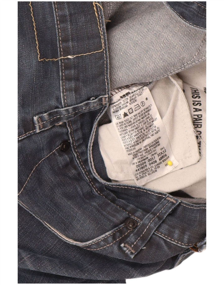 Męskie dżinsy Levi's 504 Straight W30 L30 Granatowa bawełna