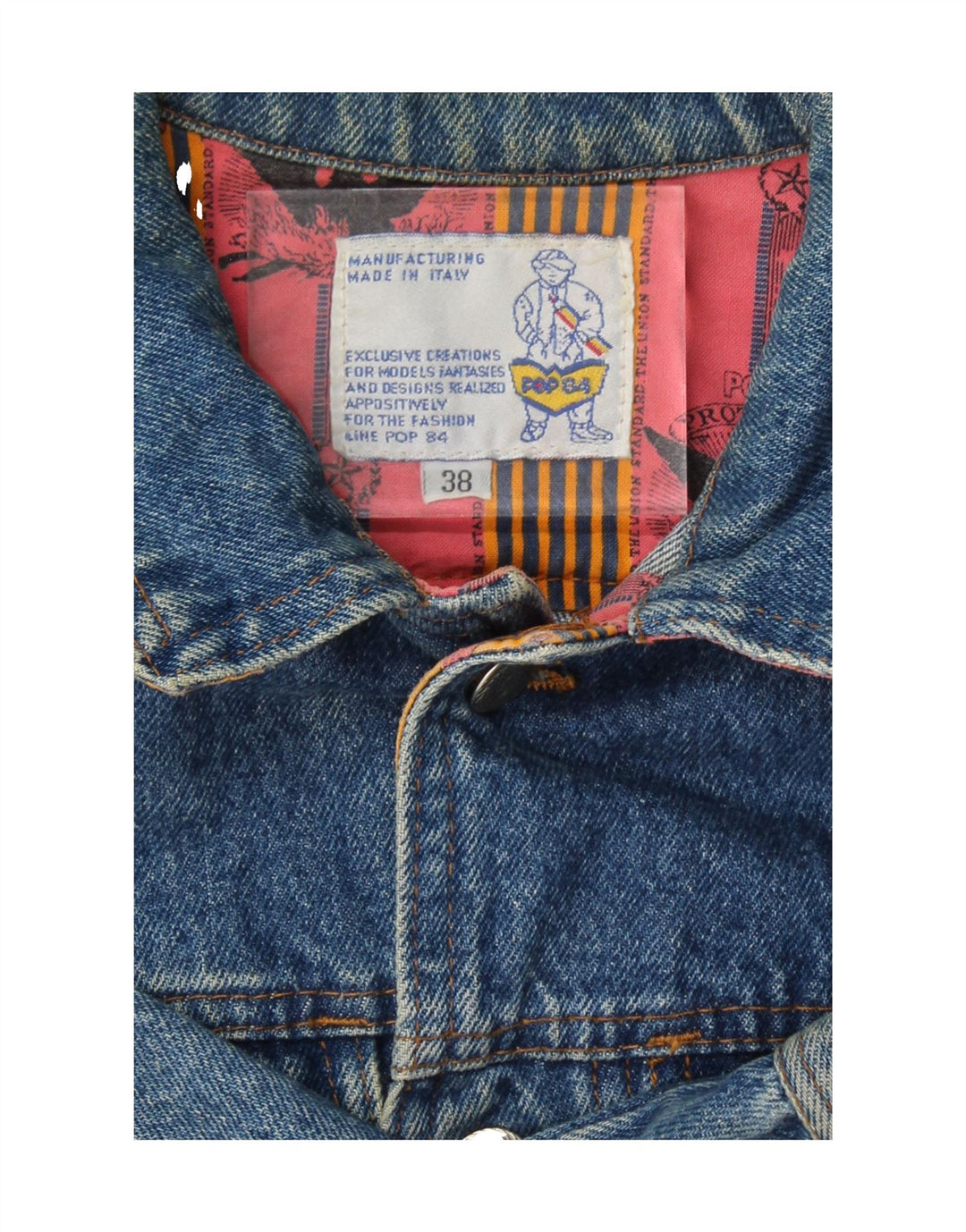 POP 84 Boys Denim Jacket 10-11 Years Blue Vintage POP 84 and Second-Hand POP 84 from Messina Hembry 