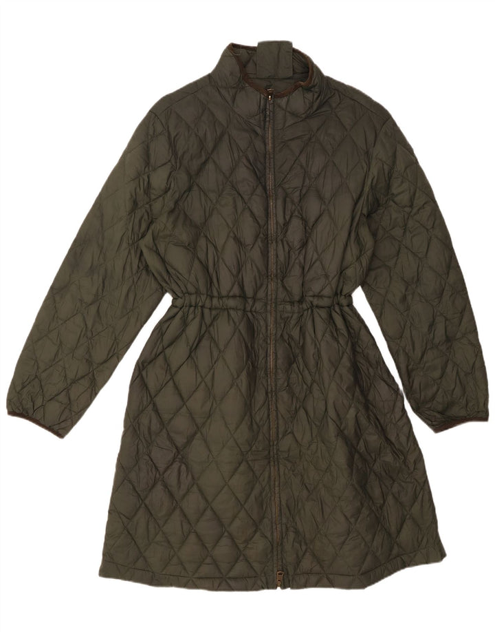 Marks & Spencer Damski pikowany płaszcz z podszewką, UK 18 XL, khaki, poliamid