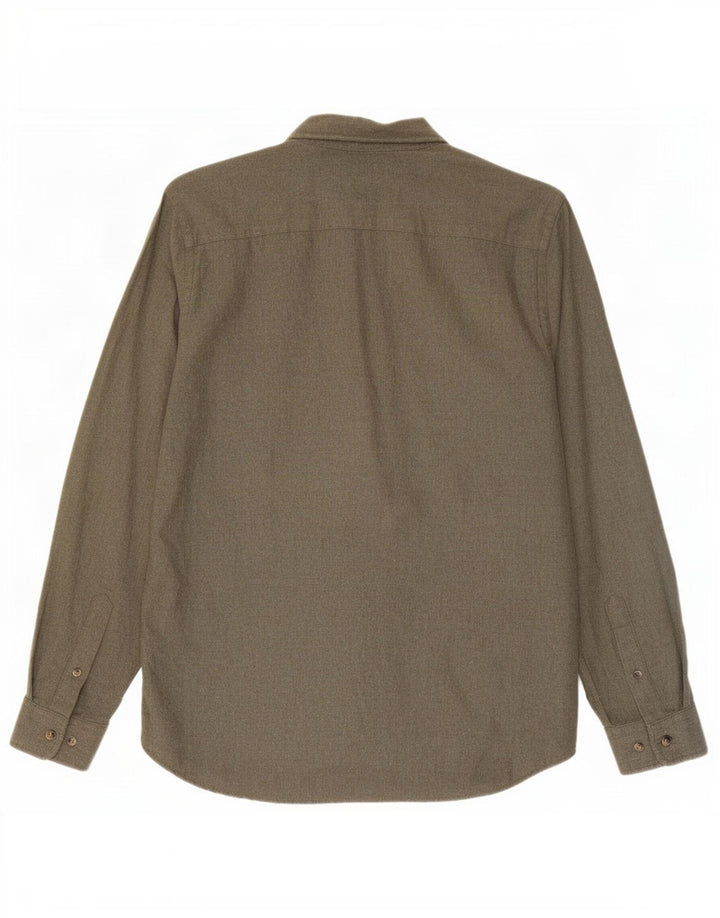Męska koszula flanelowa Jack & Jones, mała, bawełniana khaki