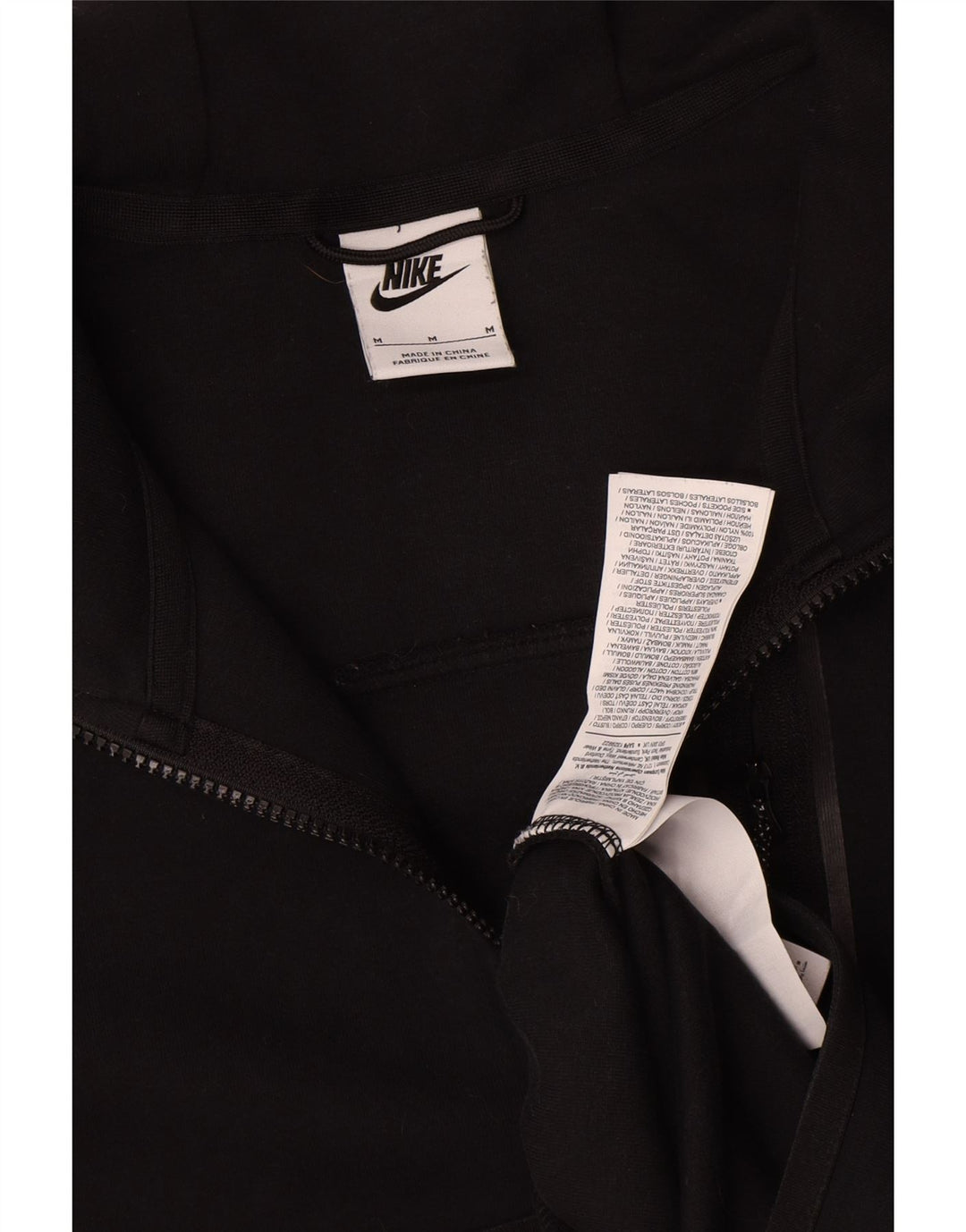 Męski sweter z kapturem i zamkiem błyskawicznym Nike, średni czarny, bawełniany