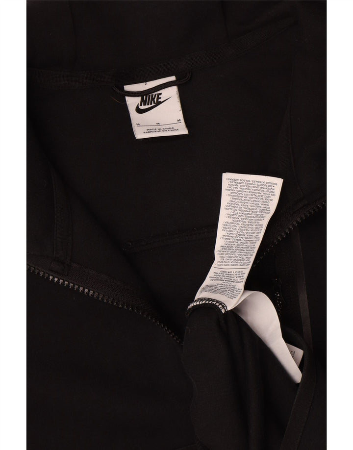 Męski sweter z kapturem i zamkiem błyskawicznym Nike, średni czarny, bawełniany