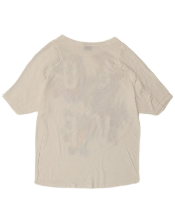 Damska koszulka z grafiką ZARA Top UK 10, mała, biała w kwiaty