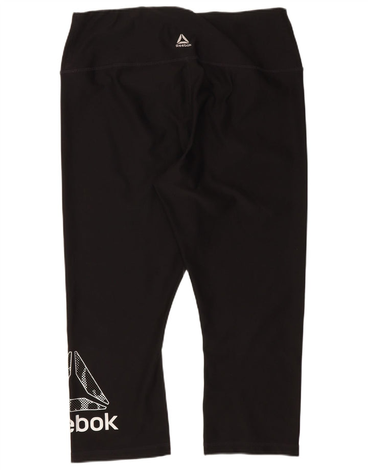 Damskie legginsy Reebok Graphic Capri UK 14, duże, czarne