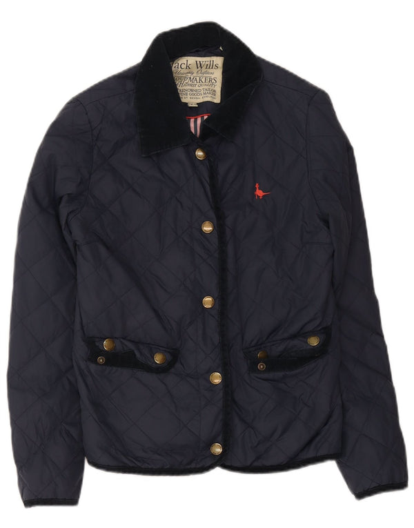 Damska pikowana kurtka Jack Wills UK 10, mała, granatowa, nylonowa