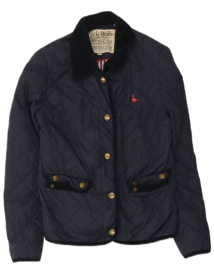 Damska pikowana kurtka Jack Wills UK 10, mała, granatowa, nylonowa