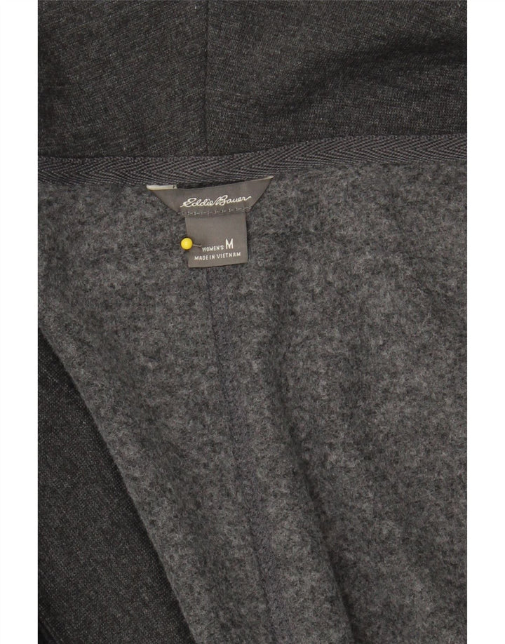 EDDIE BAUER Womens Longline Open Cardigan Sweater UK 14 Medium Grey Cotton Vintage Eddie Bauer and Second-Hand Eddie Bauer from Messina Hembry 
