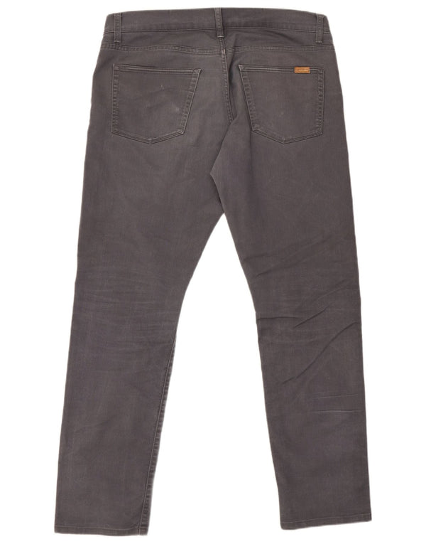 Męskie jeansy Carhartt Slim Fit W36 L32 Szara bawełna