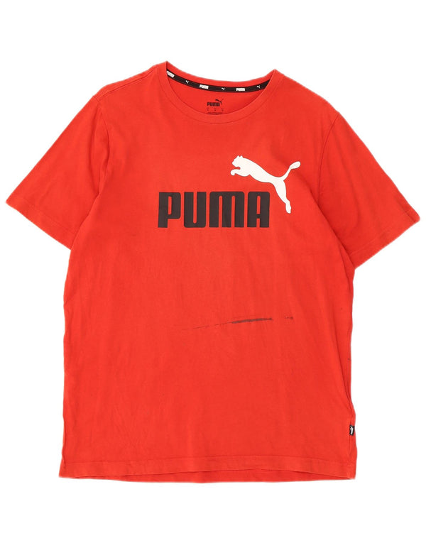 Męska koszulka z grafiką PUMA, bawełniana, średnia czerwona