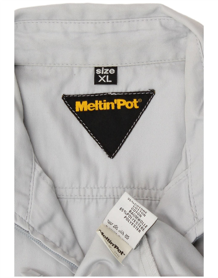 Męska koszula z krótkim rękawem Meltin' Pot, XL, szary poliester