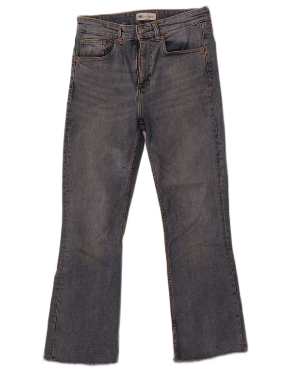 Dżinsy damskie Zara Crop Bootcut EU 38 Small W28 L26 Niebieska bawełna