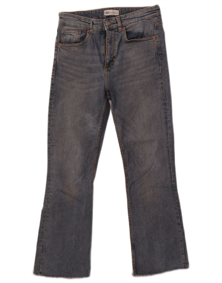 Dżinsy damskie Zara Crop Bootcut EU 38 Small W28 L26 Niebieska bawełna