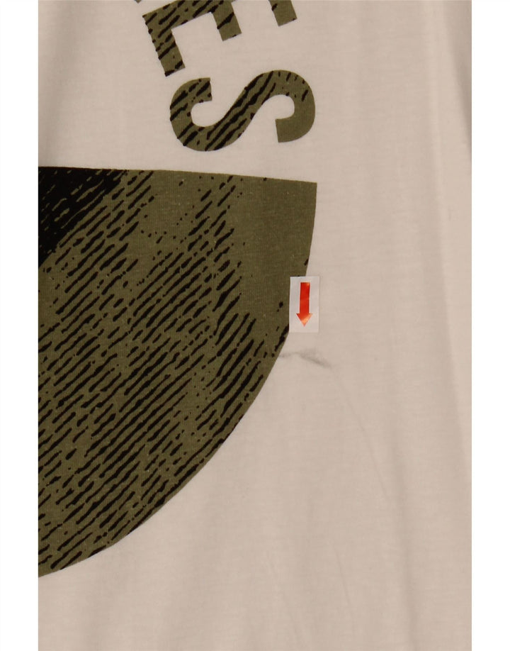 Męski T-shirt z grafiką JACK & JONES, mały, biały