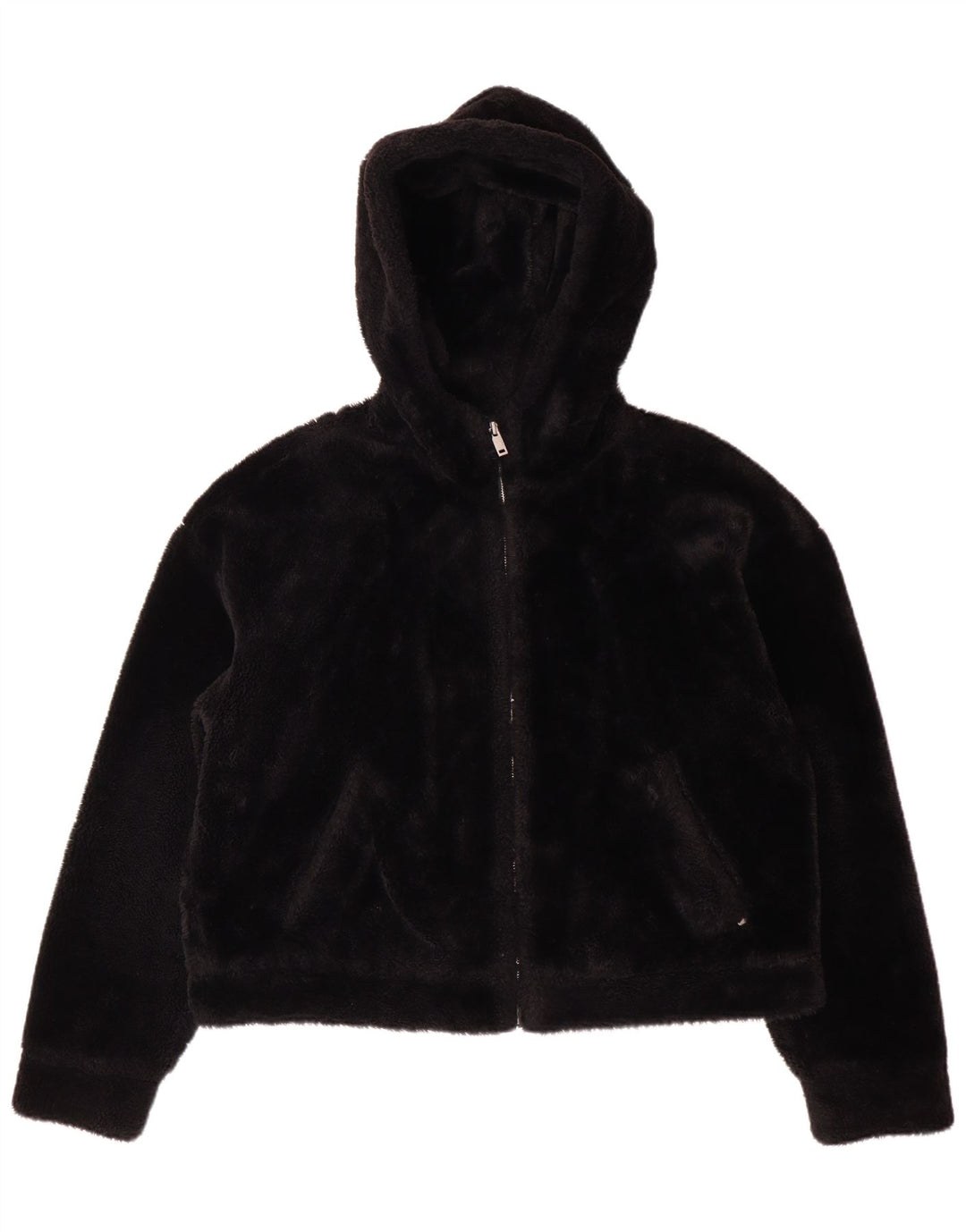 Damska kurtka polarowa z kapturem UGG UK 14, średni czarny poliester