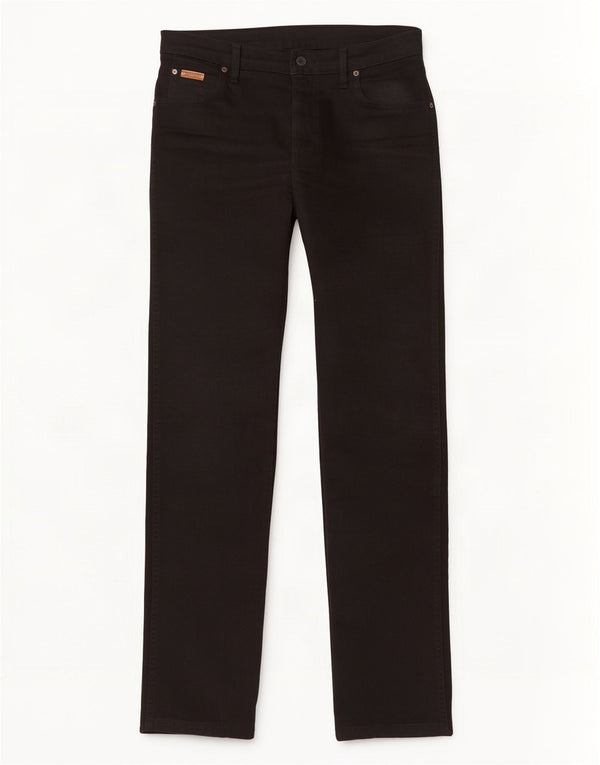 Męskie jeansy Wrangler Texas Straight W33 L34, czarne, bawełniane