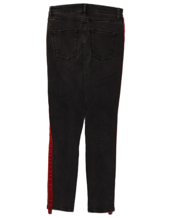 Damskie jeansy skinny Zara EU 38 Small W28 L27 Czarna bawełna z blokami kolorów