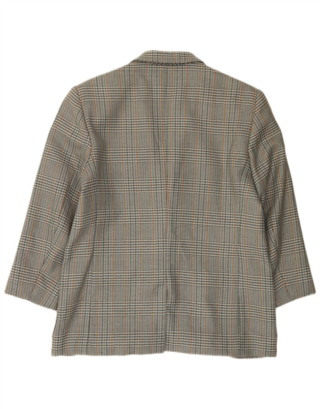 Vintage damska marynarka zapinana na 2 guziki IT 46, duża, szara wełna w pepitkę