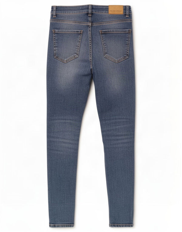 Damskie jeansy Zara Crop Skinny EU 38 Small W28 L25 Niebieskie bawełniane