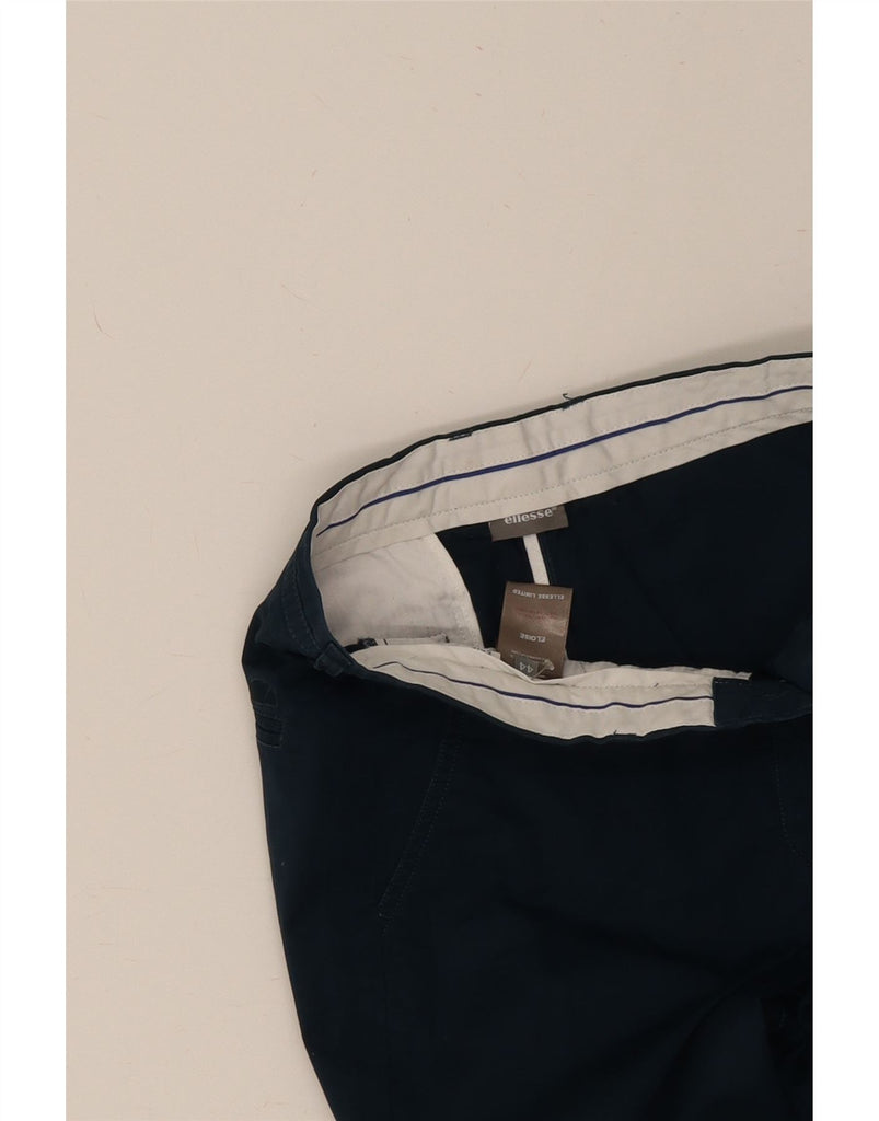 ELLESSE Womens Slim Chino Trousers IT 44 Medium W32 L29 Blue Cotton Vintage Ellesse and Second-Hand Ellesse from Messina Hembry 