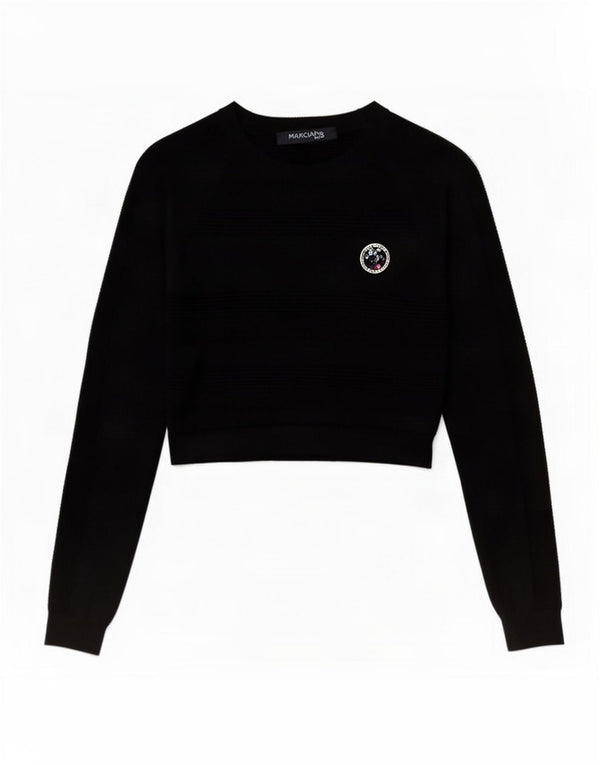 Damski sweter Guess By Marciano z dekoltem w łódkę US 2 XS w kolorze czarnym