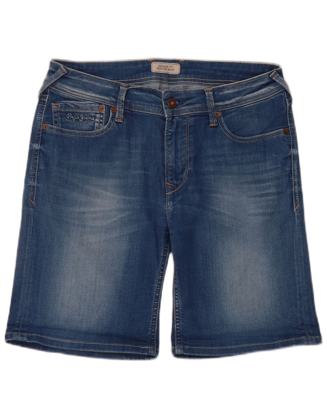 PEPE JEANS Damskie spodenki jeansowe o regularnym kroju W30 Średni niebieski, bawełniany