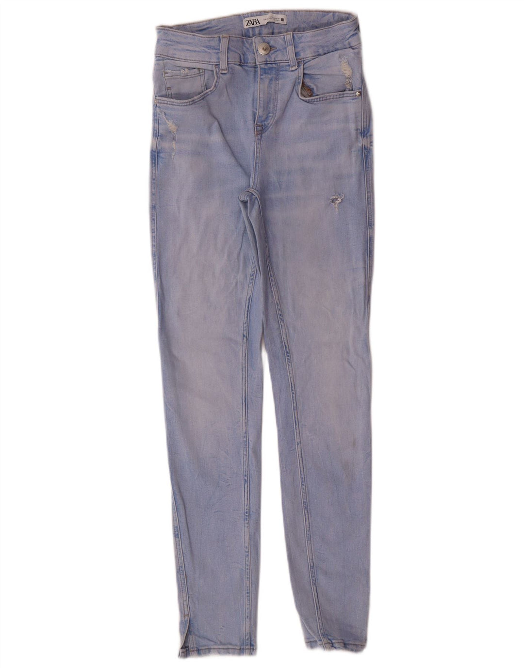 Damskie jeansy skinny Zara EU 36 XS W26 L27 Niebieskie, bawełniane, nowoczesne