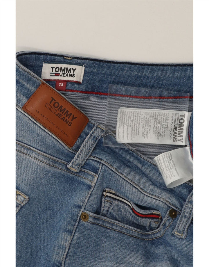 TOMMY HILFIGER Womens Mid Rise Denim Shorts W28 Medium Blue Cotton Vintage Tommy Hilfiger and Second-Hand Tommy Hilfiger from Messina Hembry 