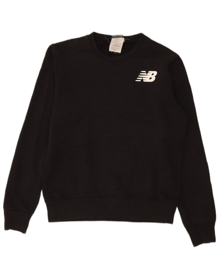 Męska bluza z grafiką New Balance, mała, czarna, bawełniana
