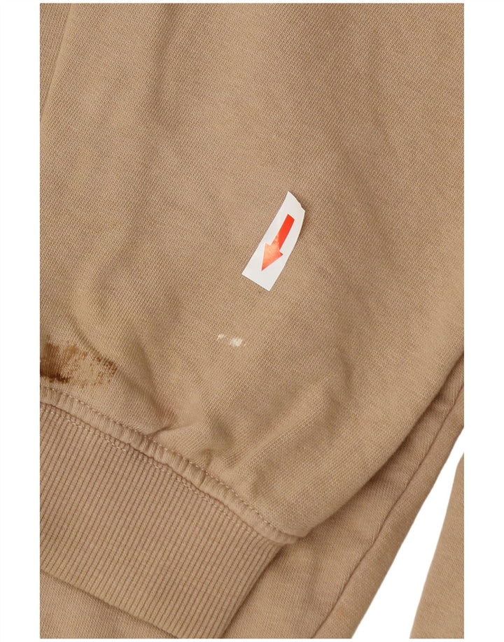 Zara Męska bluza dresowa, mała, beżowa, bawełniana